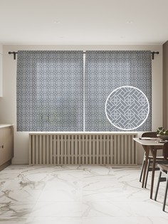 Фототюль JoyArty "Четырехлистник в лабиринте", 145x180см (2 полотна с лентой + 50 крючков)