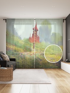 Фототюль JoyArty "Дворец боли", 145x265см (2 полотна со шторной лентой + 50 крючков)