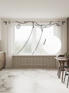 Фототюль JoyArty "Качалка на веточке", 145x180см (2 полотна с лентой + 50 крючков)