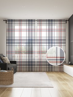 Фототюль JoyArty "Клеточный жанр", 145x265см (2 полотна со шторной лентой + 50 крючков)