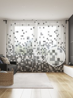 Фототюль JoyArty "Скопление клеток", 145x265см (2 полотна со шторной лентой + 50 крючков)