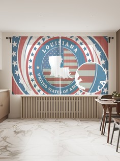 Фототюль JoyArty "Штат Луизиана", 145x180 см (2 полотна со шторной лентой + 50 крючков)