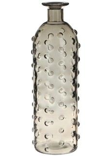 Ваза Hakbijl Glass Bottle Bubble серая 9 х 9 х 26 см