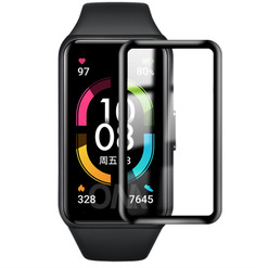 Защитное PMMA для Huawei Band 6/Honor Band 6, черная рамка, Deppa