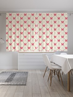 Классические шторы JoyArty "Бабочки ромбом", серия Oxford DeLux, 2 полотна 145x180 см