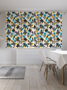 Классические шторы JoyArty "Осенние бабочки", серия Oxford DeLux, 2 полотна 145x180 см