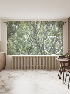 Фототюль JoyArty "Густые леса", 145x180 см (2 полотна со шторной лентой + 50 крючков)