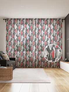 Фототюль JoyArty "Спортивная обувь", 145x265см (2 полотна со шторной лентой + 50 крючков)