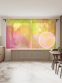 Фототюль JoyArty "Размытая картина", 145x180 см (2 полотна со шторной лентой + 50 крючков)