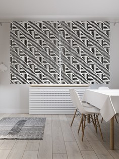 Классические шторы JoyArty "Полосатый орнамент", серия Oxford DeLux, 2 полотна 145x180 см