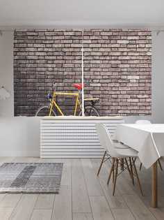 Классические шторы JoyArty "Городской велосипед", серия Oxford DeLux, 2 полотна 145x180 см