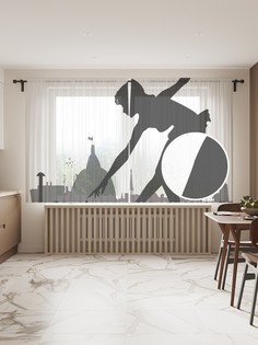 Фототюль JoyArty "Танцы на крыше", 145x180 см (2 полотна со шторной лентой + 50 крючков)