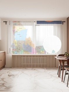 Фототюль JoyArty "Канадские штаты", 145x180 см (2 полотна со шторной лентой + 50 крючков)