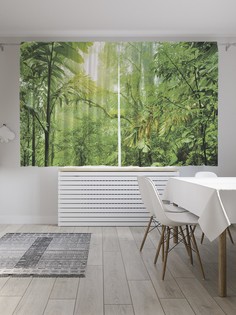 Классические шторы JoyArty "Заросли джунглей", серия Oxford DeLux, 2 полотна 145x180 см