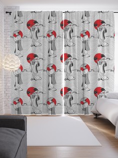 Шторы JoyArty с фотопечатью "Японская чайная церемония" из сатена, 290х265 см