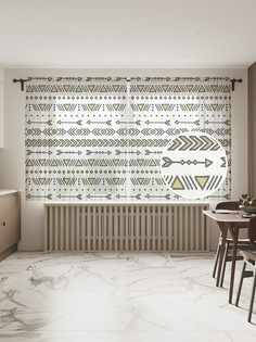 Фототюль JoyArty "Полосы со стрелами" 145x180см (2 полотна со шторной лентой + 50 крючков)