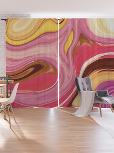 Шторы под лён JoyArty "Палитра модницы", серия Oxford DeLux, 340х265 см