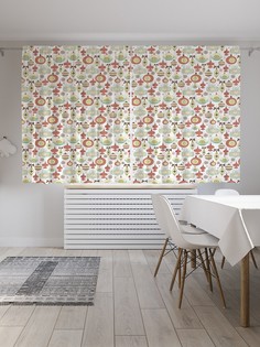 Классические шторы JoyArty "Красочные новогодние шары", Oxford DeLux, 2 полотна 145x180 см