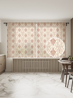 Фототюль JoyArty "Текстурное барокко" 145x180см (2 полотна со шторной лентой + 50 крючков)