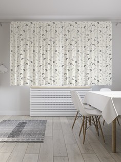 Шторы JoyArty с фотопечатью "Бабочки среди колосьев" из сатена, 290х180 см