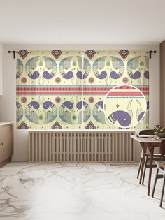 Фототюль JoyArty "Узор обмана", 145x180 см (2 полотна со шторной лентой + 50 крючков)