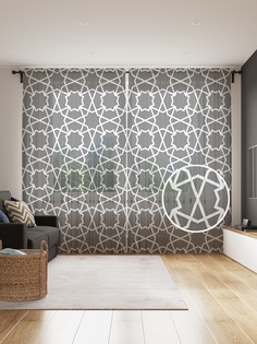 Фототюль JoyArty "Звездное плетение", 145x265см (2 полотна со шторной лентой + 50 крючков)