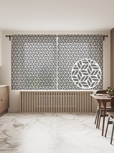 Фототюль JoyArty "Полоса на лепестках" 145x180см, 2 полотна, лента, 50 крючков