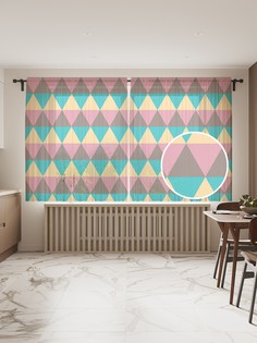 Фототюль JoyArty "Иммитация аргайла", 145x180см (2 полотна со шторной лентой + 50 крючков)