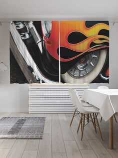 Классические шторы JoyArty "Виниловая наклейка", серия Oxford DeLux, 2 полотна 145x180 см