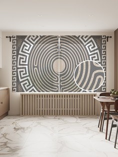 Фототюль JoyArty "Лабиринт Минотавра" 145x180см (2 полотна со шторной лентой + 50 крючков)