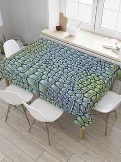 Скатерть прямоугольная JoyArty "Крокодилья кожа" из сатена, 120x145 см