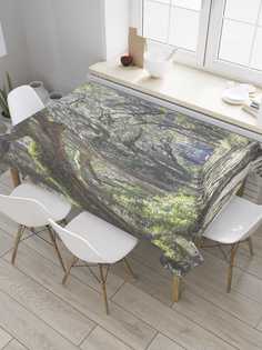 Скатерть прямоугольная JoyArty "Лесная тропинка" из сатена, 120x145 см