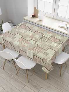 Скатерть прямоугольная JoyArty "Преломление линий" из сатена, 120x145 см