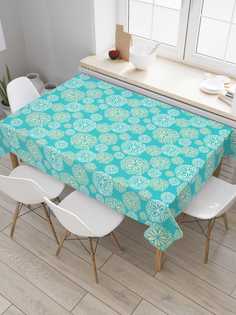 Скатерть прямоугольная JoyArty "Пушистые орнаменты" из сатена, 120x145 см