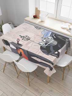 Скатерть прямоугольная JoyArty "Время играть" из сатена, 120x145 см