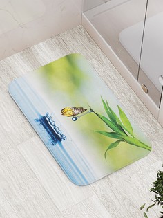 Коврик JoyArty "Душ для бабочки" для ванной, сауны, бассейна, 77х52 см