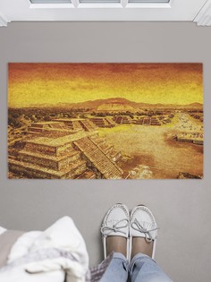 Придверный коврик JoyArty "Пирамиды Майя на закате" для обуви 75x45 см