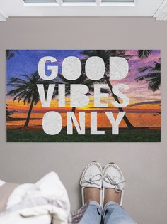 Придверный коврик JoyArty "Только хорошие флюиды" для обуви 75x45 см