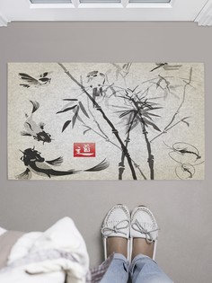 Придверный коврик JoyArty "Рыбы в японском стиле" для обуви 75x45 см