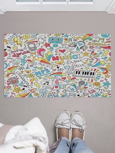 Придверный коврик JoyArty "Музыкальный сон" для обуви 75x45 см