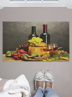 Придверный коврик JoyArty "Вино и спелый виноград" для обуви 75x45 см