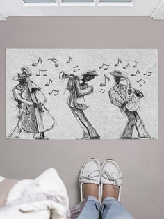 Придверный коврик JoyArty "Музыкальная пауза" для обуви 75x45 см