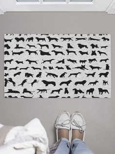 Придверный коврик JoyArty "Дрессированные собаки" для обуви 75x45 см