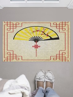 Придверный коврик JoyArty "Японский веер" для обуви 75x45 см