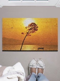 Придверный коврик JoyArty "Скамья у моря" для обуви 75x45 см