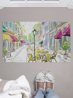 Придверный коврик JoyArty "Уличные столики" для обуви 75x45 см
