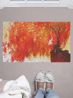 Придверный коврик JoyArty "Качели на обрыве" для обуви 75x45 см