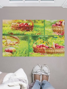 Придверный коврик JoyArty "Корзина яблок" для обуви 75x45 см