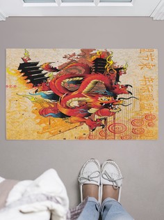 Придверный коврик JoyArty "Драконы в Японии" для обуви 75x45 см