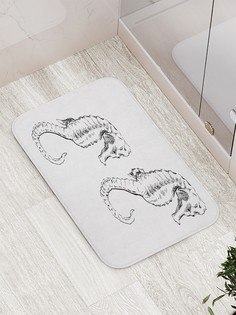 Коврик JoyArty "Морские коньки" для ванной, сауны, бассейна, 77х52 см